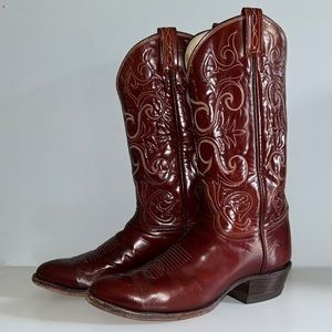 Men’s Tony Lama El Rey Collection Cowboy Boots 1980s Size 10D